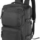 Portable Travel Backpack with USB Charging Port, 17.7 x 12.6 x 7.1 in Black Polyester Water-Proof Smart Laptop Pack with Multi-layer Compartment and 15.6 in Laptop Sleeve for Travel, Trips