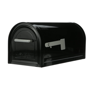 Gibraltar Mailboxes Reliant Locking, Large Capacity, Galvanized Steel, Post-Mount Mailbox, Black