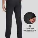 BLUE CHILL Mens Golf Pants Quick Dry with Pockets Black 32W30L