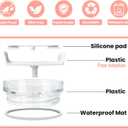 2 x 40 OZ Tumbler Lid Replacement Compatible for Stanley Quencher, 2 Pack Spill Proof Clear Tumbler Covers for Stanley Cup Accessories(Black)