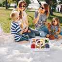 Snackle Box Container,Divided Serving Tray with Lid and Handle,8 Compartment Travel Snack Box for Candy Fruits Nuts Veggie for Travel Party Picnic1 Pack (White)