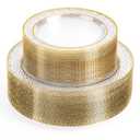 Ciselure 100PCS Clear Plastic Plates, Heavy Duty Disposable Plastic Plate with Gold Rim, Elegant 50 Dinner and 50 Dessert Plates for Wedding and Party