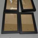 KINLINK 4x6 Picture Frame Black Set of 4, Wooden Photo Frames with Plexiglass for 4x6 without Mat for Table and Wall Display