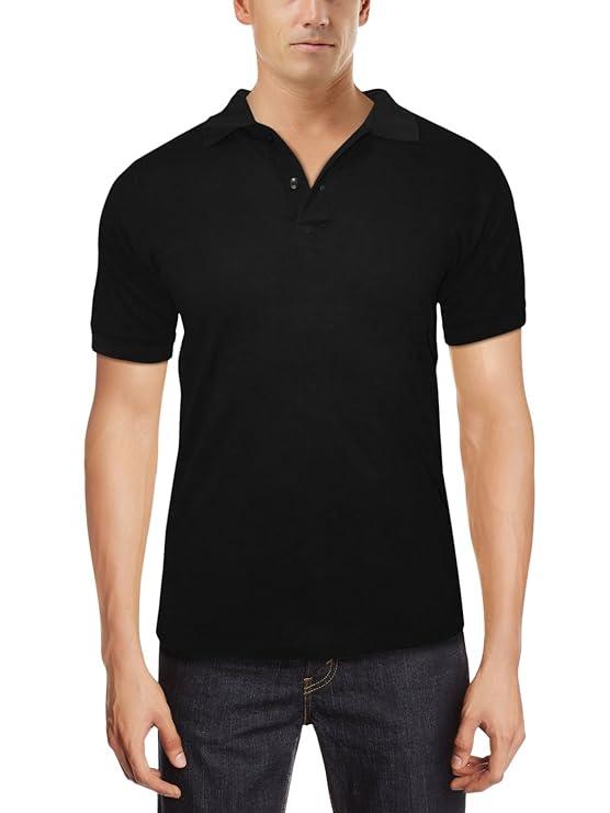 No logo Men's Cotton Polo Shirt, L