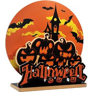 3 x Halloween Decorations Gifts Halloween Decor Indoor Party Spooky Pumpkin Decorations Ghost Desk Decor for Home Room Bedroom Farmhouse Office Tiered Tray Table Centerpieces 3PCS - Castle