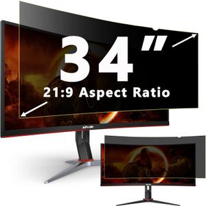 34 Inch Privacy Screen Filter for 21:9 Computer Ultrawide Curved Monitor - Privacy Shield,Anti-Glare Protector