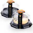 50 Pack Mini Bundt Cake Containers Clear Disposable Plastic Small Cupcake Cheesecake Dessert Boxes with Lids for Individual Chocolate Covered Cookies Strawberry