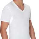 Hanes Men's Undershirt, Underarm Sweat Blocking Tee, White V-Neck T-Shirt, 3-Pack (White, XL)