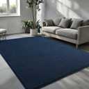 Pettop 6x9 ft Navy Blue Area Rugs for Bedroom Living Room, Washable Memory Foam Indoor Carpet, Modern Aesthetic Minimalist Non Slip Soft Comfy Carpet for Boys Girls Dorm Home Decor
