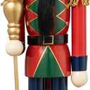 eUty King 24" H Wooden Nutcracker Decoration - Xmas Nutcracker King Table Top Centerpiece Decor - Indoor & Outdoor