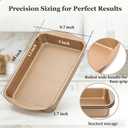 9x13 Nonstick Baking Pan 2 Pack Heavy-Gauge Carbon Steel Cake PanWarp-Resistant & PFOA Free, Even Heating for Lasagna, Sheet Cake, Brownies & Meal Prep, Wide Handles Golden
