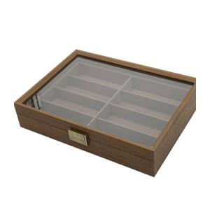 : FashionCha
Wooden Sunglasses Organizer Box 8 Slots Eyewear Storage Container for Home Brown