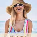 Beach Hats for Women - Straw Bucket Hats for Women, Packable Sun Hat Womens with Chin Strap, UPF 50+ Summer Protection (Beige)