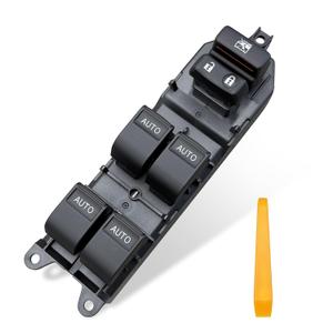 Upgraded Power Window Master Switch for 2007-2021 Toyota Tundra & Sequoia White LED Backlit, Auto Up/Down All Windows, Plug-and-Play (Excludes 1794/Limited/Platinum) [84820-0R040]