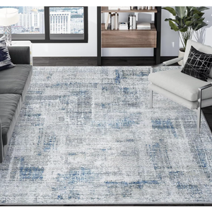 Eleisa Modern Abstract 5x7 Area Rug for Living Room, Green & Ivory, Non-Slip Stain Resistant Washable Rug, Abstract Vintage Home Decor Carpet for Bedroom, Kitchen, Dining Room