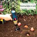 Garden Auger Drill Bit for Planting 1.6x9in, Ground Earth Spiral Auger Drill for 3/8" Hex Drive, Yard Auger for Bulbs, Flowers & Bedding Digging, Planter Tool (Black)