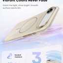 Vihibii for iPhone Air Case Slim, [Compatible with Magsafe], Invisible Camera Stand, Anti-Fading Glow Stylish Case, Military-Grade Protection & Scratch-Resistant Back Phone Cover, 6.5" 2025, White