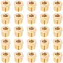 LTWFITTING Brass Pipe Hex Bushing Reducer Fittings 1/2 Inch Male x 1/4 Inch Female NPT(Pack of 5)