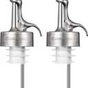 Oil Pour Spout, Olive Oil Spouts, Dispenser Pour Spouts for Bottles, Plastic-free, Leak Proof, Vinegar, and Sauce for Kitchen and Bar Accessories-2PCS (Small(p3018))