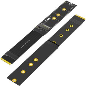 Mustpoint Upgrade Version 180 Degree NGFF M.2 M-Key NVME SSD Extension Cable(Length：20cm)