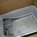 Stainless Steel Litter Box | XL Enclosed Cat Litter Boxes with Lid for Big Cats | High Sided, Anti-Urine Leakage | Non-Stick Bottom & Includes Litter Mat & Metal Scoop