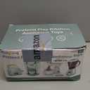 Play Kitchen Appliances Toy Set with Coffee Maker Machine, Mixer, Toaster, Blender, Kids Kitchen Playset, Play Kitchen Accessories with Sound & Light, Birthday Gifts for Kid Girls Ages 3-5 4-8 (Green)