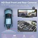 Carpuride Wireless Carplay & Android Auto with Dash Cam - 10.26 Inch HD IPS Touch Car Play Screen for Car, 4K Front & 1080P Rear Camera, Loop Recording, Bluetooth Audio, Mirror Link, GPS, Siri
