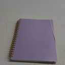 Hardcover Spiral Notebook journal with Removable Dividers Tabs, 300 Pages Leather 5 Subject Notebook College Ruled, 8"x10" Large B5 Notebooks for Work School Note taking, Lined Journal for Women,Purple