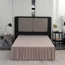 Bed Skirt Queen Size Ruffled Bed Skirt with Split Corners, Queen Bed Skirt 14 Inch Drop, TSUTOMI Queen Size Bed Skirt Khaki for Ruffled Bed Skirt with Split Corners, Bed Skirt Queen Size