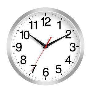 Rohioue Wall Clock Modern 10 Inch Battery Operated Silent Non Ticking Analog Clock Decorative for Bedroom Kitchen Bathroom Office Home Living Room (Silver)
