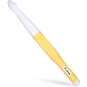 20mm Large Size Crochet with Ergonomiv Handle, Long Rubber Handle Crochet Hook, Knitting Giant Crochet Hooks for Chunky Yarn, Scarf, DIY, Wool Products(20mm)