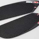Motorcycle Tank Side Traction Pad, Anti Slip sticker ,Gas Tank Pad, Traction Side Fuel Knee Grip Decal for GSXR 600 750 ( 2006 2007) Black with Random Sticker