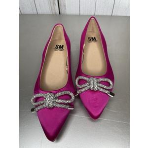 SM New York Women's Pink Flats with Bow Detail 10