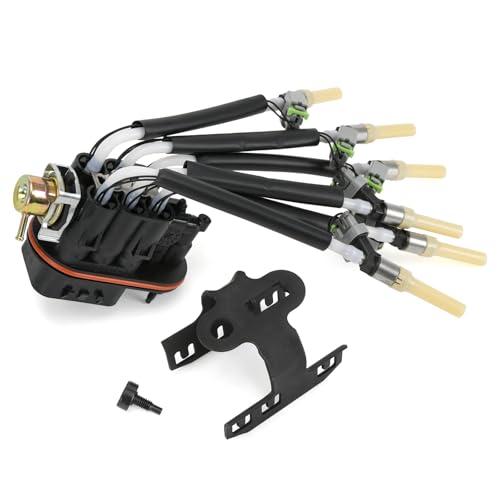 FJ503 Spider Fuel Injector Assembly 6 Cylinder w/Bracket Compatible with Chevy Blazer S10 Express Silverado Astro GMC Jimmy 1500 C1500 K1500 Safari Oldsmobile V6 4.3L 1996-2005 Replace FJ10565