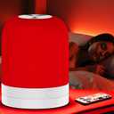Red Light Night Light Lamp for Sleep,Red Nightlight Desk Lamp with 670nm Wavelength,Touch Remote Control Reds Light for Sleep Lamp Backed by Science,for Deep Relaxation Travel Meditation and Yoga
