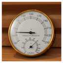 amocane Sauna Thermometer 2 in 1 Fahrenheit Thermometer Hygrometer for Sauna Room, Precise Temperature & Humidity Gauge for Sauna Room, Sauna Accessories for Any Barrel or Infrared Steam Saunas, Gold
