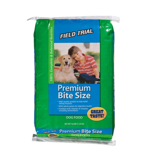 Field Trial Dog Food, Premium, Bite Size 16LB, Best Before: 18/04/20