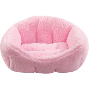 Hollypet Sherpa Fleece Dog Bed, Self-Warming Pet Bed for Small-Sized Dogs Cats Sleeping Bag Cushion, Rectangular Pet Bed, Pink