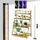 Grow Lights for Indoor Plants with Timer, 192 LEDs 42W Vertical Full Spectrum Grow Light 65 Inch Standing Grow Lights 3 Light Modes 5-Level Dimmable Wide Coverage (1PC)