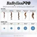 BabylissPRO Nano Titanium Professional Curling Wand For All Hair Types, Reaches 430 Degrees For Long Lasting Curls