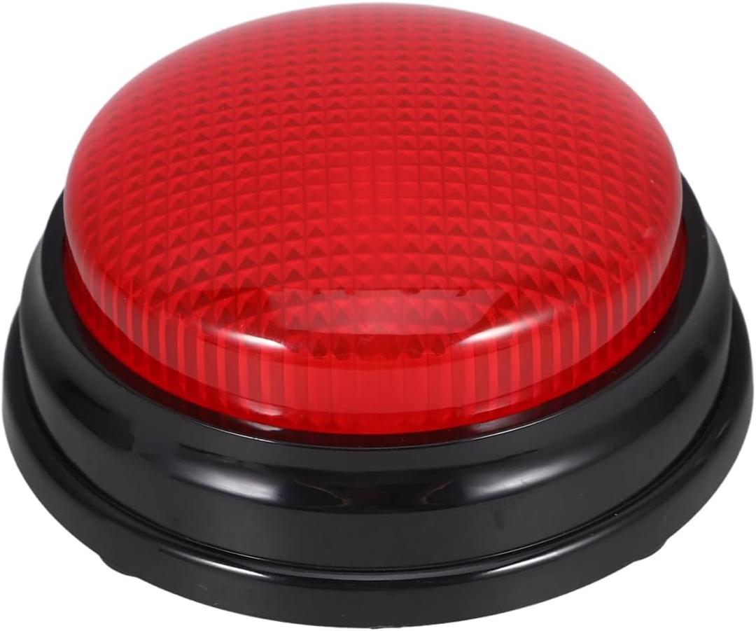 Game Buzzer, Answer Buzzers for Game Show with Light Alarm Sound Show Button Box Party Contest Trivia Quiz for Kids Red