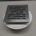 Delta Faucet 4 Inch Tile-In Square Shower Floor Drain Brushed Nickel, Shower Drain Kit, Square Shower Drain, Chrome Shower Drain, Shower Floor Drain, Stainless DT062412-SS