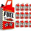 12PCS Race Car Fuel Can Treat Boxes Racing Birthday Party Supplies Black And White Checkered Flag Party Boxes