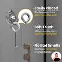 2-Pack Shower Drain Hooks for Drain Cover Removal, Assists with Linear Drain Grate Removal and Clean, Stainless Steel Silicone Protector Extractor Tool.(Gray)