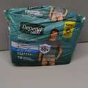 Depend Fresh Protection Adult Diapers, Incontinence Underwear for Men, Disposable, Maximum, Grey, 19 Count