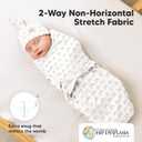 KeaBabies 3-Pack Organic Swaddles for Newborns Girls, Boys with Hats - Soft Cotton Baby Sleep Sacks 0-3 Months, Breathable Baby Hats and Swaddles 0-3 Months, Newborn Essentials Must Haves (Shifts)