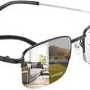 YIMI Progressive Photochromic Multifocus Reading Glasses UV400 Sunglasses Blue Light Blocking Computer Readers for Men Women, +3.00