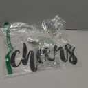 Pangda Cheers Metal Sign for Home Bar, Script Cheers Letter Wall Decor Word Wall Hanging Decorations, Black, 13.78 x 5.91 Inch