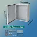 Waterproof Electrical Enclosure 20 x 16 x 6'', Outdoor Electrical Box Weatherproof, Electrical Junction Box with Reinforced Lock