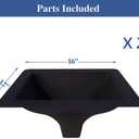 7PCS Black Downspouts for Under Deck Drainage System, PE Deck Downspouts Use for 12"&16" Joist Spacing